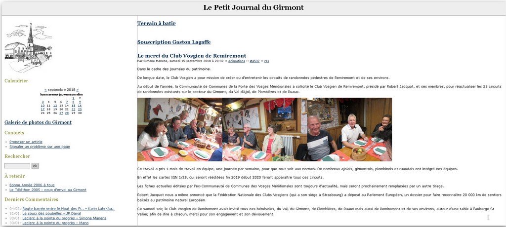Le Petit Journal du Girmont